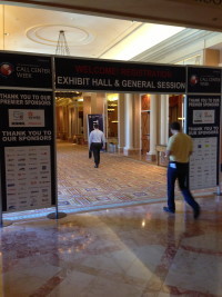 Entrance to 14th Annual Call Center Week Exhibit Hall and General Sessions